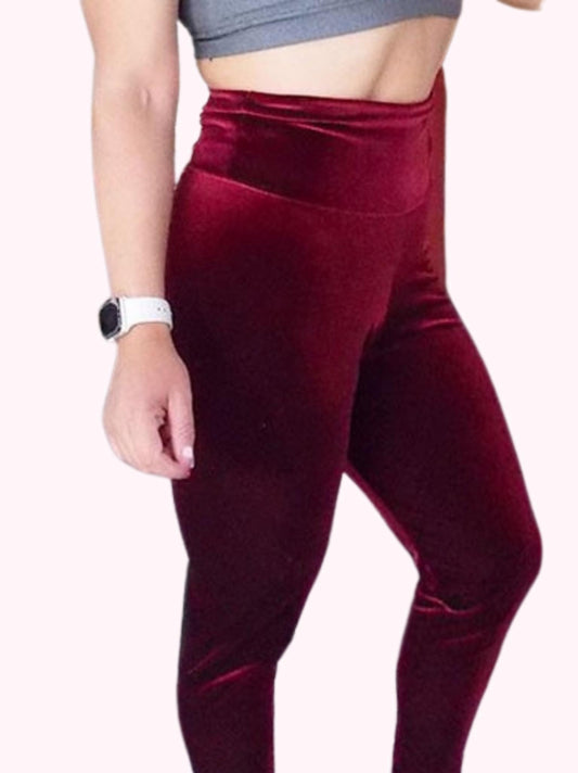 Yoga pants gamuza color vino