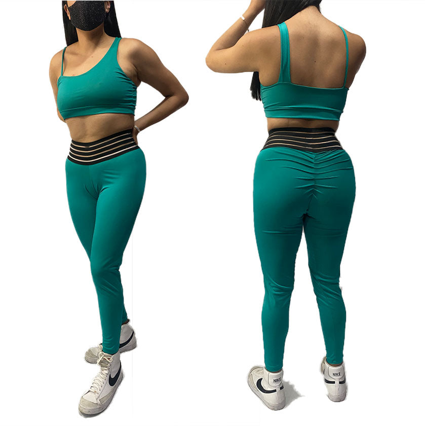 Conjunto turquesa levanta gluteos